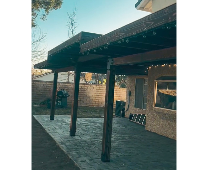 new patio cover installation